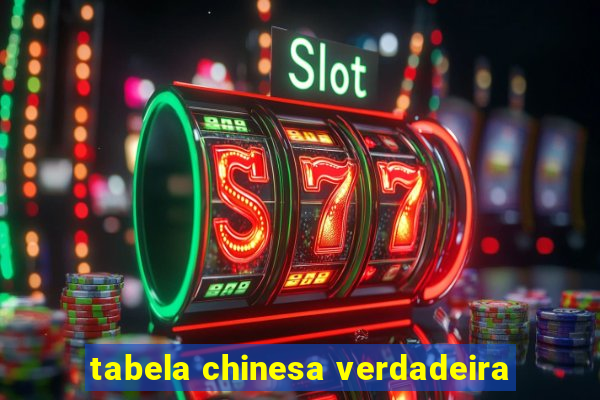 tabela chinesa verdadeira
